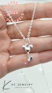 KC Jewelry S925 Sterling Silver Mickey Key Pendant
