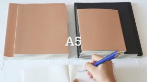 SG Stock Notebook Exercise Book for Student A5 B5 A4 Black Kraft Lined Blank Grid String Notebooks