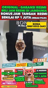 JAM BONIA ORIGINAL - BONIA BNB10552-3643 - DIAMOND - Women LA - Stainless Steel - Silver - JAMDUNIA / JAM DUNIA JD18
