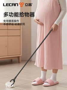 Long Handle Wastebasket Tongs No Bending Waist Garbage Pickup Tool Long Pole Design Easy to Use Household Handyman Tool