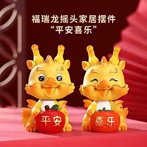 [Fancytoy] 1pcs Chinese New Year Decoration Traditional CNY New Year Ornament Stylish Desk Doll Decoration Spring Festival Decor Kit for Home Restaurant Decoration 新年摆件 财福装饰