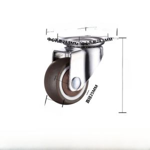 Crib Furniture Universal Wheel Rubber Wheel Caster Mute Wheel 1.5-Inch 2-Inch Heavy Wheel Wheels with Brake