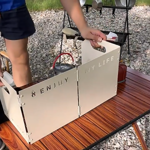 [COD]Foldable Gas Stove Windshield Outdoor Camping Cooking BBQ Cookware Burner Card type Windproof Screen Board Stainless Windproof cover