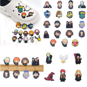 Hot Toys | 6-100pcs Hot Sales Cartoon Wizard School Series PVC Shoe Accessories Detachable DIY Shoe Decorations Buckle Party Gifts