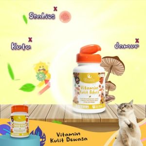 Olive Care Vitamin Kucing MASALAH KULIT DEWASA untuk Bulu Rontok Jamur Kutu Scabies dan Ringworm|