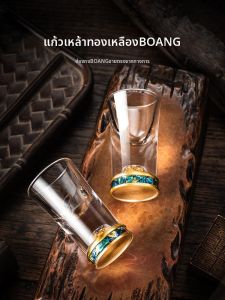 BOANG | Bộ Ly Rượu Bằng Kính Pha Lê Kiểu Trung Quốc Sang Trọng và Bình Rượu Đồng