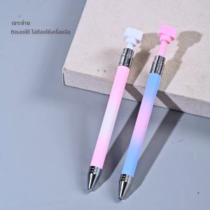 Macaronไล่โทนสีเพชรจิตรกรรมปากกาขี้ผึ้งรีฟิลปากกาขี้ผึ้งหมุนกาวจุดเจาะปากกาสําหรับเล็บศิลปะR Hinestonesเครื่องมือ