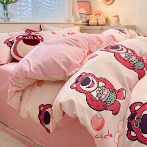 Bộ Đồ Giường Cotton Sweet Childhood 4 Món Cho Ký Túc Xá Sinh Viên Bộ Đồ Giường 3 Món Cho Gia Đình Đồ Dùng Giường Đơn Giản