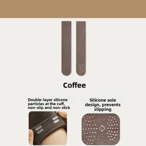 MiiOW | Thickened Fleece Long Tube Socks Womens Autumn Winter Style Cotton Socks Warmth High Tube Over Knee Black Thigh Socks