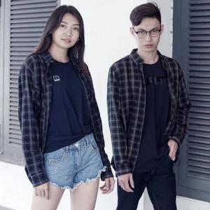 Kemeja Flanel Hem Distro Abu Termurah Lengan Panjang Kemeja Premium