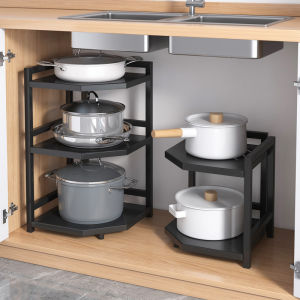 Multi-Layer Storage Rack Pot Organizer