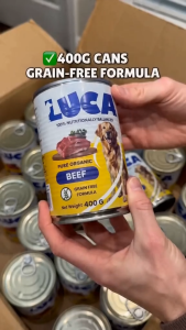 LUCA: Dog food - Canned Wet Food Pure Organic Dog Food Canned Wet Food (AVAILABLE IN THREE FLAVORS)