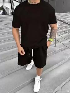 Hot Sale 2026 Mens T-Shirts Sets O-Neck Short Sleeve+Sports Shorts Quick Dry Casual Street Fashion Home Outdoor Running 2 Piece