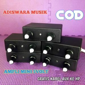 amplifier mini 5v 2 chanel stereo full bass