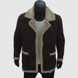Winter Mens Fleece Jacket Turned Fur Collar Daily Warm Cotton Clothes Faux Fur Coat Thickened Casual Mens Clothing