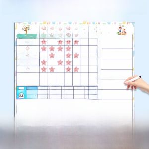 Magnetic Childrens Growth Plan Chart Family Behavior Planning Wall Sticker Learning Schedule Time Management Reward System