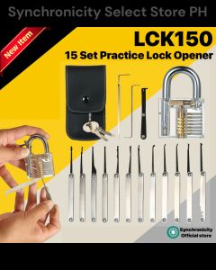 LCK150 Padlock Practice No Lock Unlocking Extractor Pick Key Tool Set (15pcs/set) Practice Lock Opener Tools Transparent Key Extractor Apple Picker Tools Lock Picking Kits - Lazada