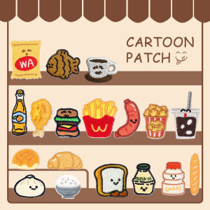 Cartoon Watermelon Embroidery Patch Self-Adhesive Sticker for iPad Canvas School Bag Mobile Phone Scrapbooking Decorative Cloth Patch