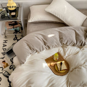 Winter Thick Milk Velvet Flannel Coral Velvet Bedding Set