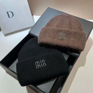 1PC New Korean-style thickened and enlarged double-rolled edge knitted hat for winter a warm plush hat