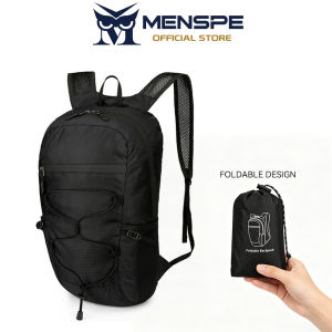 MENSPE Outdoor Hiking Bag Waterproof Travel Backpack Men Backpack Large Capacity Lightweight Sports Fitness Backpack Casual Shoulder Bag School Bag Foldable Camping Bag