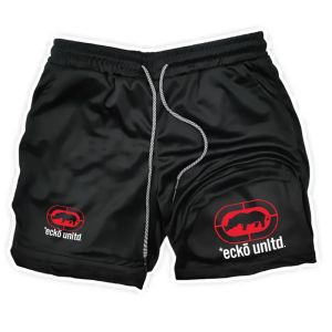 Men Running Shorts 2-In-1 Double-deck Sport Shorts Y2k Sportswear Gym Fitness Short Fashion Versatile Training Jogging Clothing