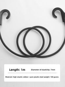 Elastic Rubber Strap with Hook for Luggage Camping Car Hand Pulling Car Binding Band Elastic Band for DIY Sewing Accessories