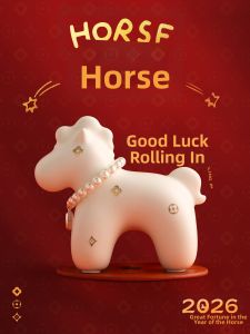 ZHONGGE | Lucky Horse Figurine Decorations for 2026 New Year