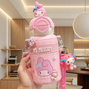 Cốc Nước Giữ Nhiệt Cho Trẻ Em Melody Và Kuroko Và Ultraman Cốc Hút Hai Lưỡi Cho Học Sinh Cốc Nước Đi Học Chuyên Dụng 550ml-650ml