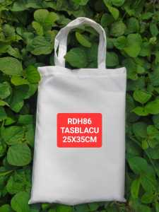 TAS BLACU PUTIH POLOS KREASI SENI [UK 25X35CM]