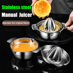 Fruit Juicer Lemon Orange Juicer Manual Hand Squeezer with Built-in Measuring Cup and Grater