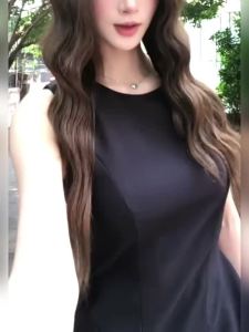 CHANGTONG | Korean Audrey Style Unique Waist-Cinching A-Line Short Dress