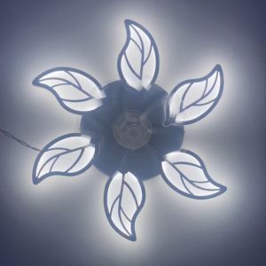 360° Rotating Smart LED Fan Light 27-Inch 3 Color Modes 6-Speed Strong Wind APP & Remote Control Timer Night Light Free LED Bulb & Parts Replacement