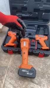 SHINING ชุดแพ็คสุดคุ้ม 3in1 (สว่านไร้สาย เครื่องเจียรไร้สาย บล็อกไร้สาย) มาพร้อมแบตเตอรี่ 168V จำนวน 2ก้อน ชุดเดียวจบครบงานช่าง คุ้มสุดๆ