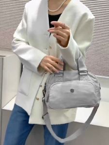 HANKE Cotton Nylon Zipper Shoulder Sling Bag with Adjustable Strap and Waterproof Material