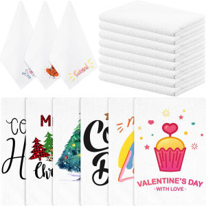 5-Pack Sublimation Blank Towels 40x60cm DIY Microfiber Kitchen Towels for Sublimatio Dishwashing Tea Towels and Hand Towels