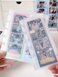 RINGNOTE | Simple Transparent Vertical Card Storage Book With Mushroom Snap Closure