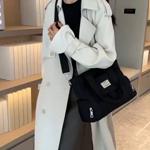 Women Large Capacity Fashion Nylon Waterproof Office Commuter Tote Bag Shoulder Bag