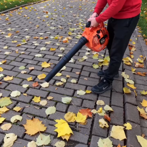 Orange 26CC Gas Powered Handheld Blower for Leaves Snow Sand and Construction Dust Cleaning