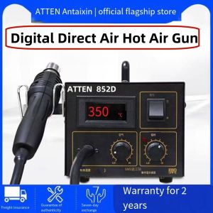 ATTEN Hot Air Station AT852D Digital Display Adjustable Temperature Hot Air Drawing Mobile Phone Repair Industrial Grade Desoldering Station Hot Air Blower Factory Direct Quality Assurance 2 Years Express Shipping