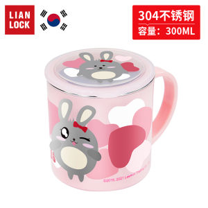 Stainless Steel 316 Scale Water Cup for Children Milk Cup Kindergarten Home Use Joint Lock Cartoon Animal Pattern Metal Cup