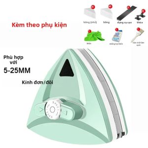 Bộ Dụng Cụ Vệ Sinh Cửa Sổ Từ Tính Hai Mặt Bộ Bàn Chải Vệ Sinh Kính Gia Dụng Thiết Bị Vệ Sinh Cửa Sổ Điện