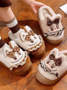 Dép Bông Louboutin Chống Trượt Trong Nhà Cho Bé Gái Dép Cotton Mùa Đông Cho Mẹ Và Con Dép Cotton Mùa Thu Đông Hoạt Hình Cho Trẻ Em Lớn