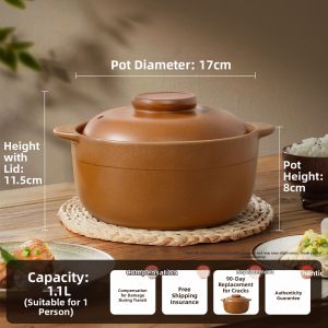 PINGDINGSHAQI | Heat-Resistant Ceramic Clay Pot For Gas Stove Cooking