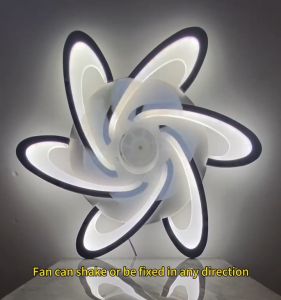 360° Rotating Ceiling Fan with 3-Color Dimming Light & Bluetooth Control