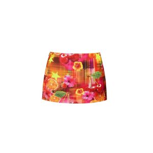 1JINN STUDIO | Retro One-Piece Printed Mini Skirt