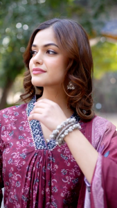 Maroon Rayon Blend Kurti Set for Women - Printed A Line Cut With Pants & Shawl - Plus Size Friendly (XS to 4XL) - Pre Order 23days - Fusioncloset