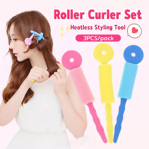 Talao 3Pcs Roller Curler Set Curling Rod Hair Salon Perm Hair Tools Heatless Styling Tool