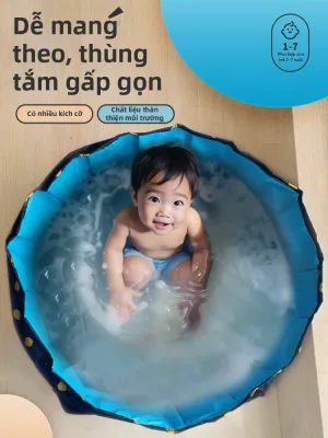 Thùng Tắm Có Thể Gập Lại Cho Trẻ Em Và Người Lớn Thùng Tắm Gỗ Thùng Tắm Bồn Tắm Thùng Tắm Bùn Tắm Cho Trẻ Sơ Sinh Và Người Lớn