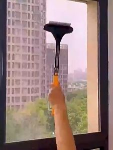 2 In 1 Double-Sided Multi-functional Dust Remover Household Cleaning Brush Window Screen Cleaner Brush With Long Handle Window Brush